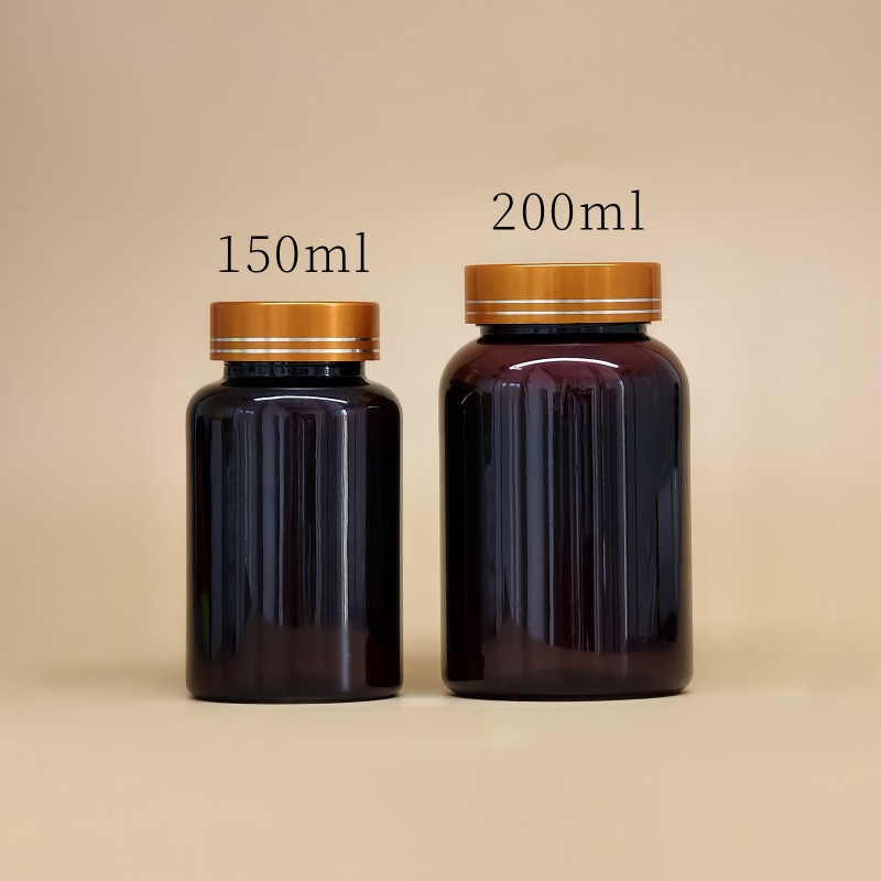 200ml茶色胶囊瓶 PET氨糖软骨素钙片瓶玛咖西洋参片vc鱼肝油ad瓶