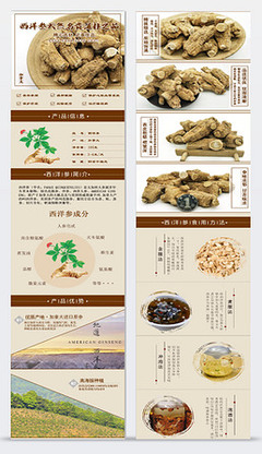 西洋参详情页专题模板-西洋参详情页图片素材下载