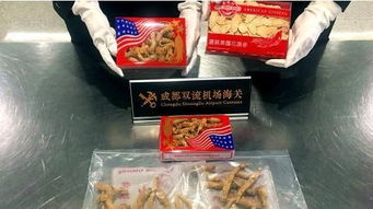 成都海关查获西洋参制品